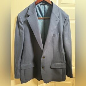 Haggar Blue Sport Coat with Notched Lapels